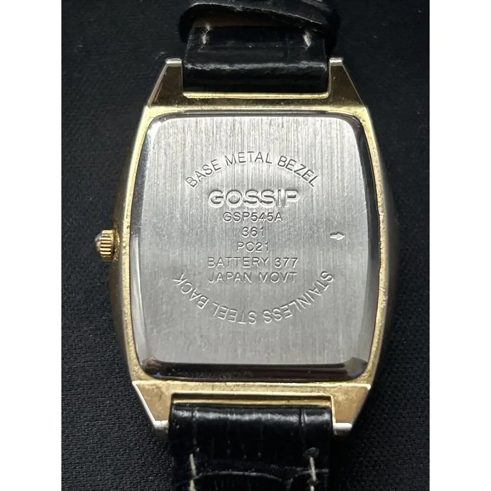 Gossip White Dial Black Band Women’s Quartz Watch